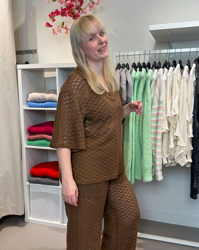 Knit Trousers Brown