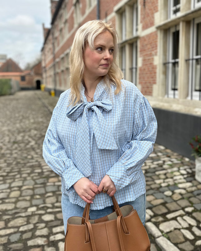 Lina Strikjes Blouse Blue