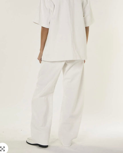 Barrel Jeans White