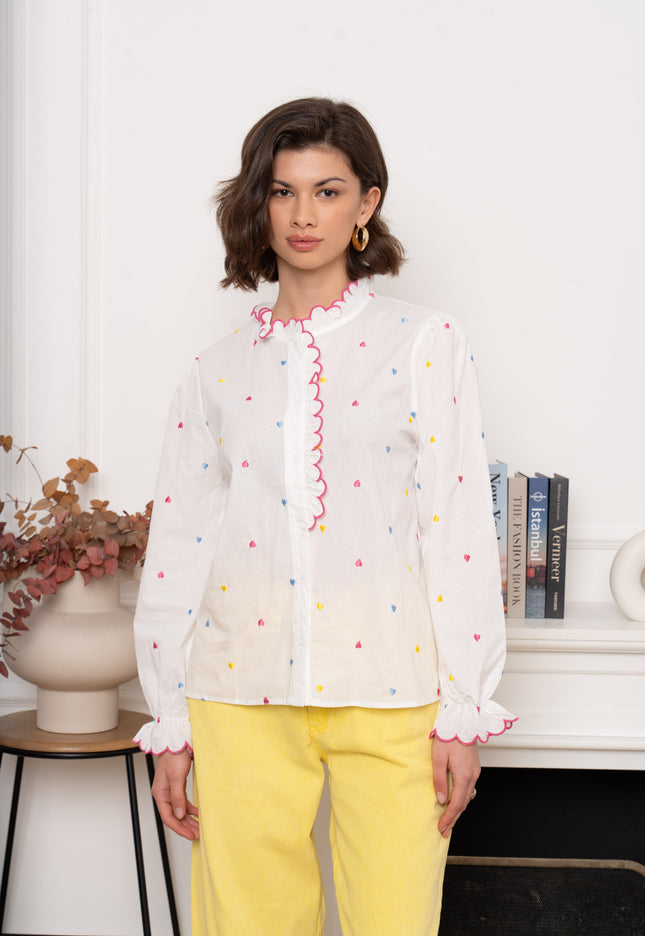 Colorful Hearts Blouse