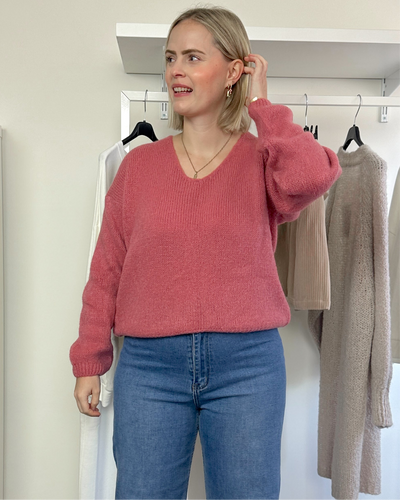 V-Neck Knit Oudroze