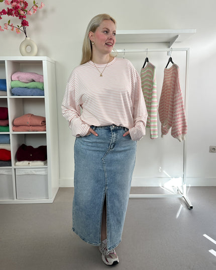 Striped Tee Peach
