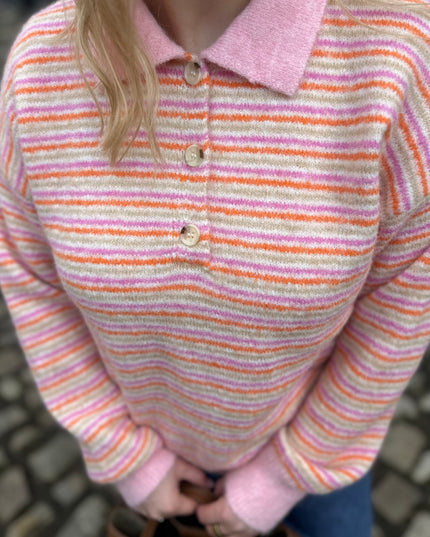 Polo Striped Knit Pink Pastels