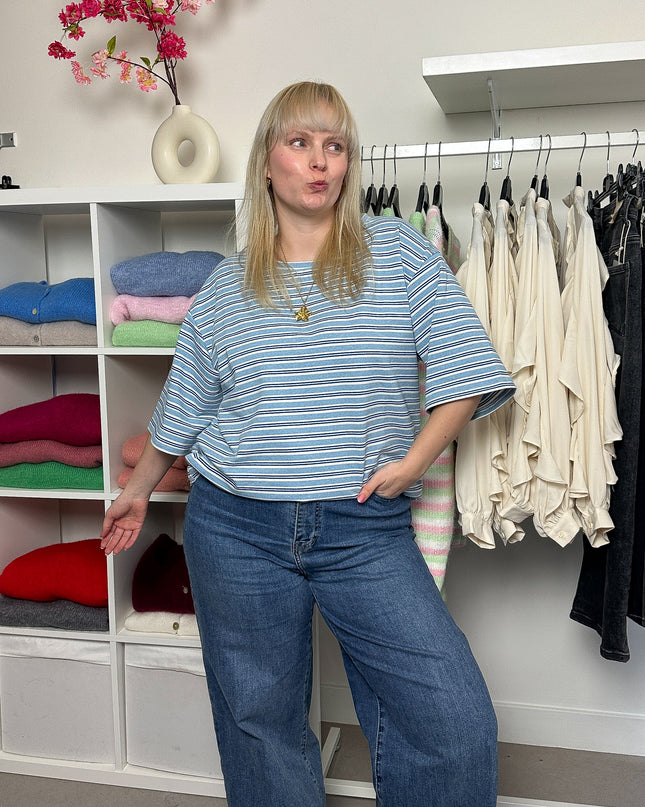 Striped Tee Short Sleeve Blue