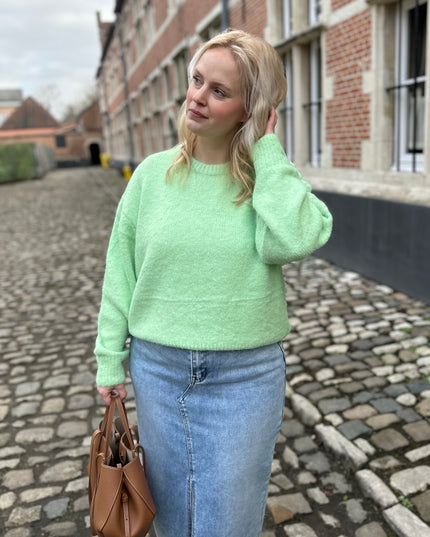 Trui round neck Mint Green