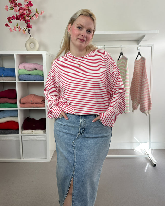 Striped Tee Framboise