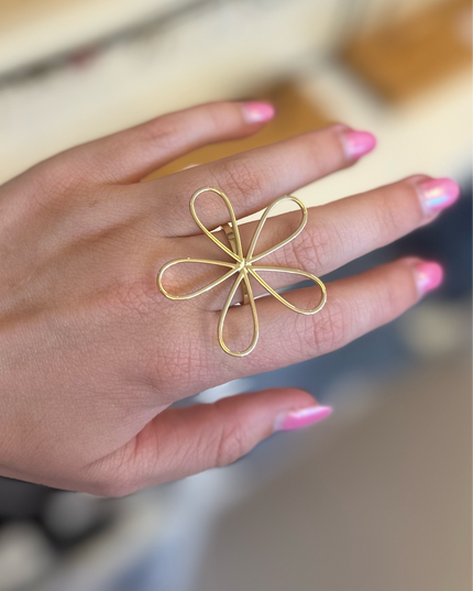 Small Gold Flower Ring