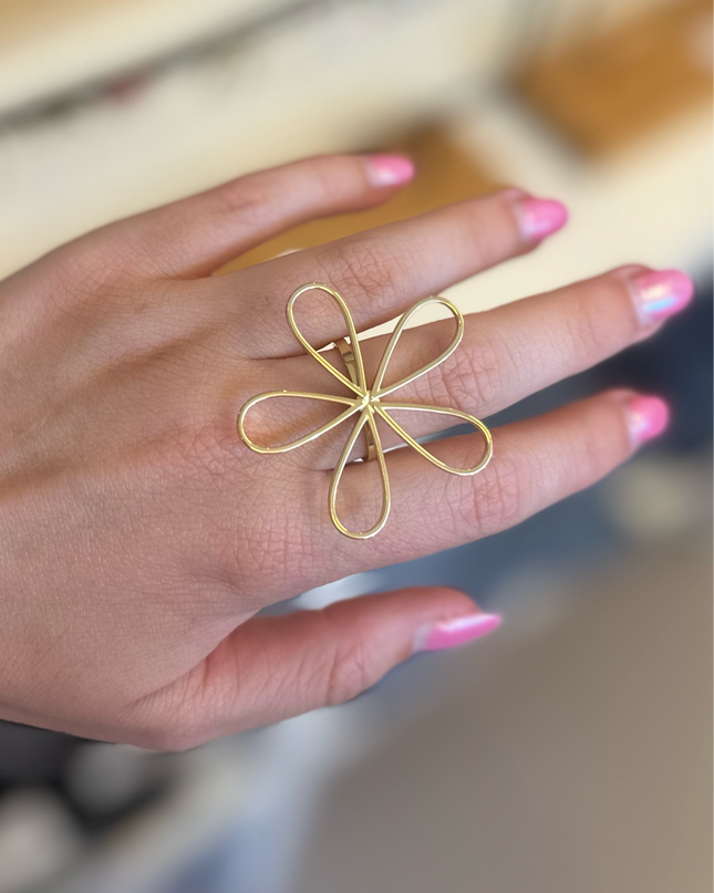 Small Gold Flower Ring