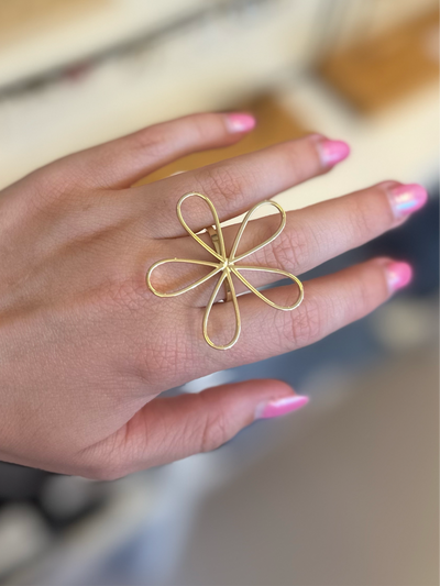Small Gold Flower Ring