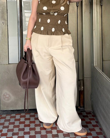 Wide Trousers Creme