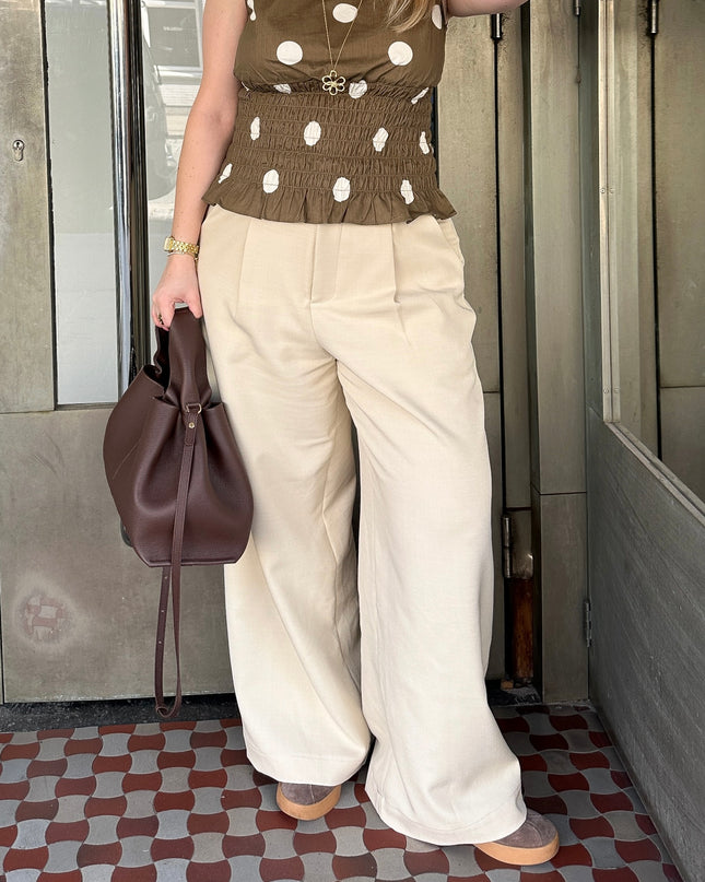 Wide Trousers Creme