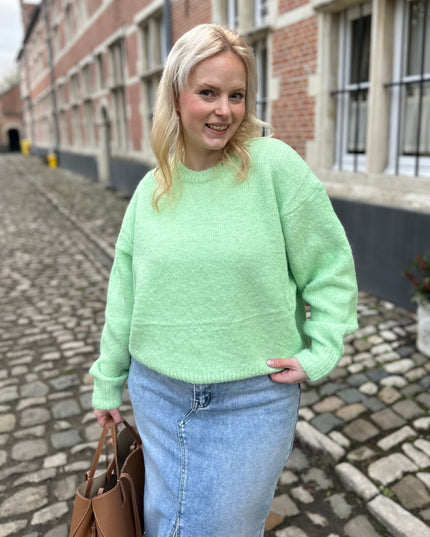 Trui round neck Mint Green