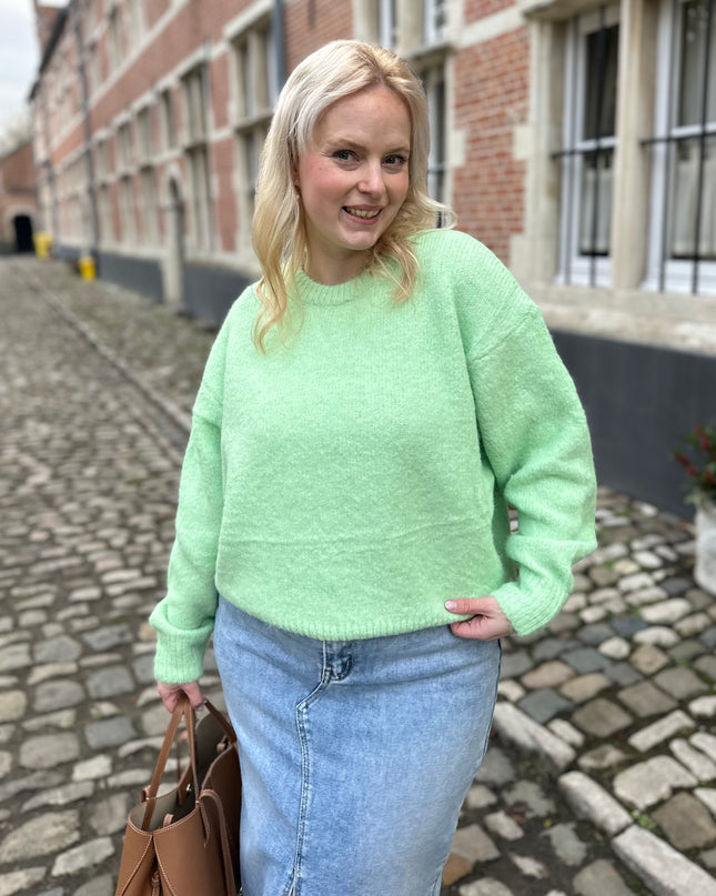 Trui round neck Mint Green