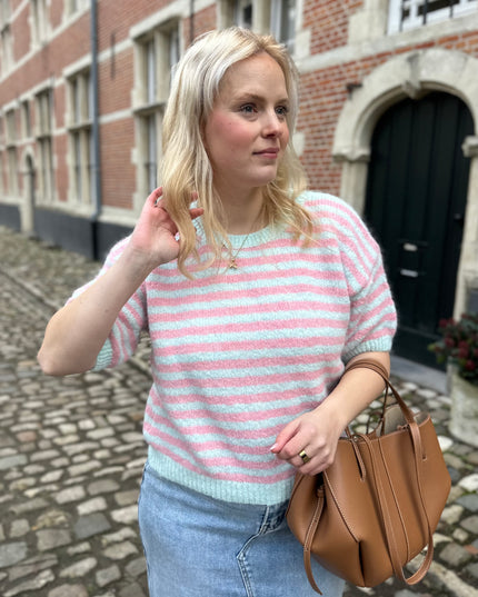 Short Sleeved Truitje Mint Peach