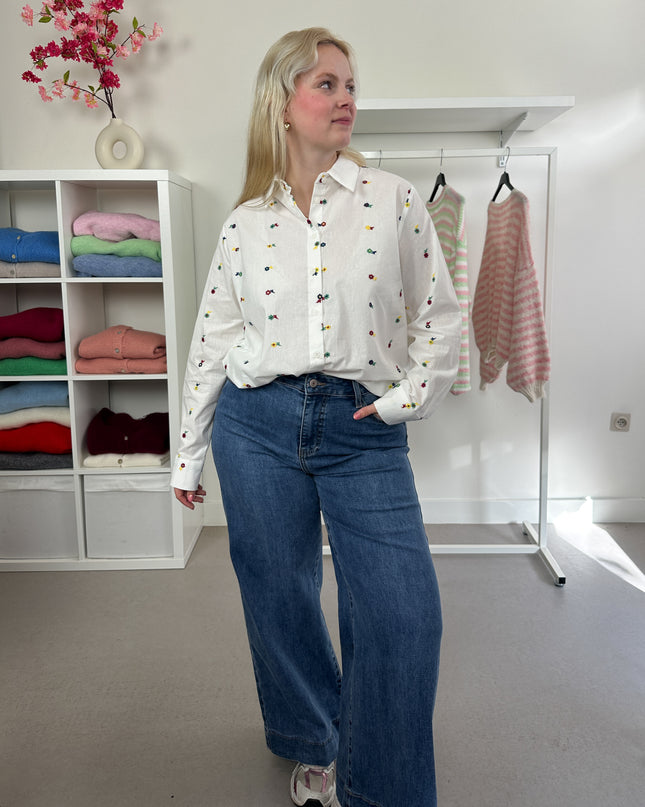 Blouse Mini Colorful Flowers