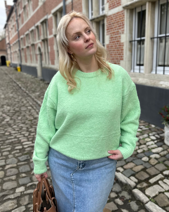 Trui round neck Mint Green