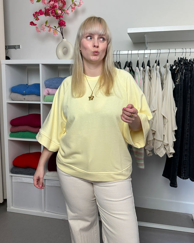 Short Sleeved Sweater Yellow