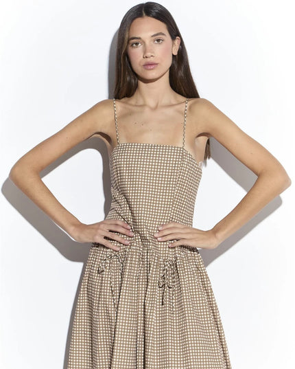 Dress Taupe Gingam