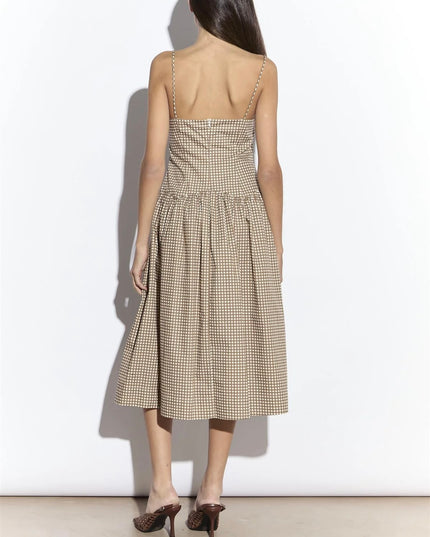 Dress Taupe Gingam