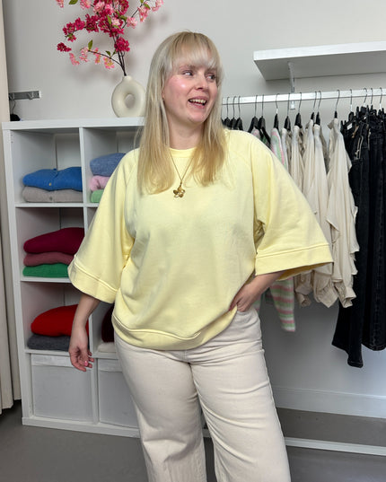 Short Sleeved Sweater Yellow