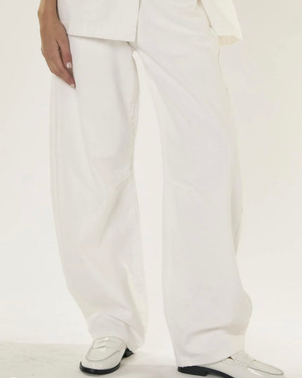 Barrel Jeans White