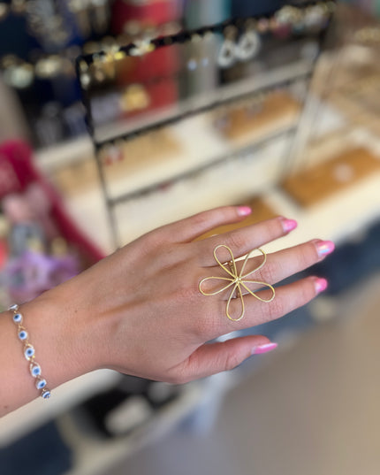 Small Gold Flower Ring