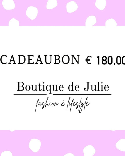 Cadeaubon €180,00
