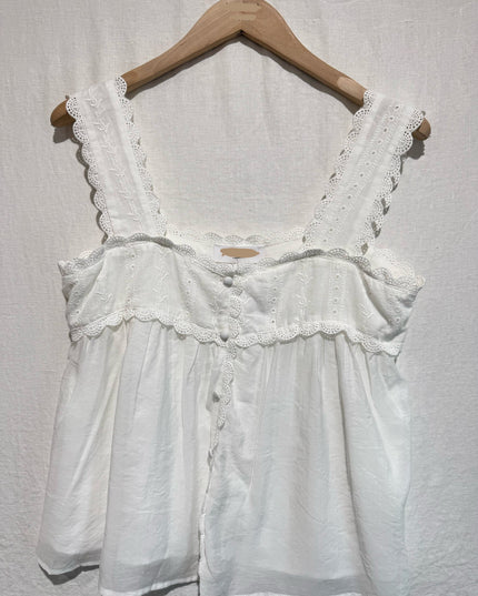 White Broderie Blouse