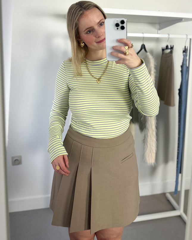 Striped Longsleeve Shirt Yellow Lilac