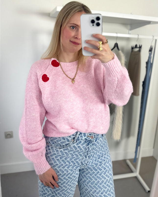 Hearts Trui Pink