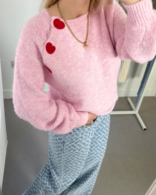 Hearts Trui Pink