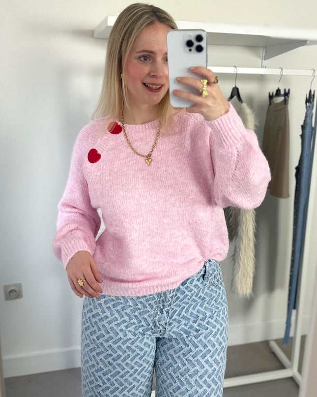 Hearts Trui Pink