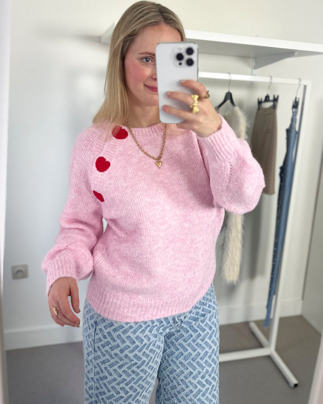 Hearts Trui Pink