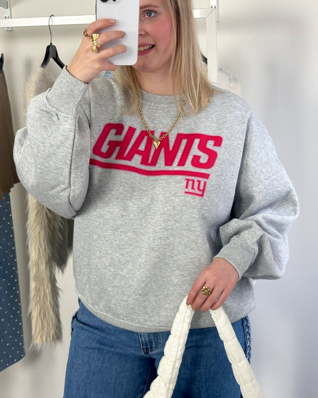 NY Giants Sweater Grey Red