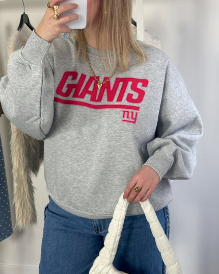 NY Giants Sweater Grey Red