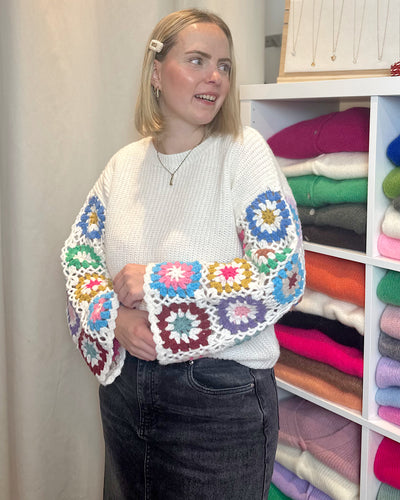Colorful Crochet Sleeves Trui (all unique)
