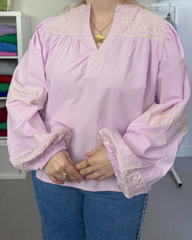 Alexa Blouse Lila Yellow