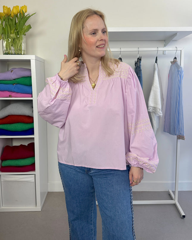 Alexa Blouse Lila Yellow