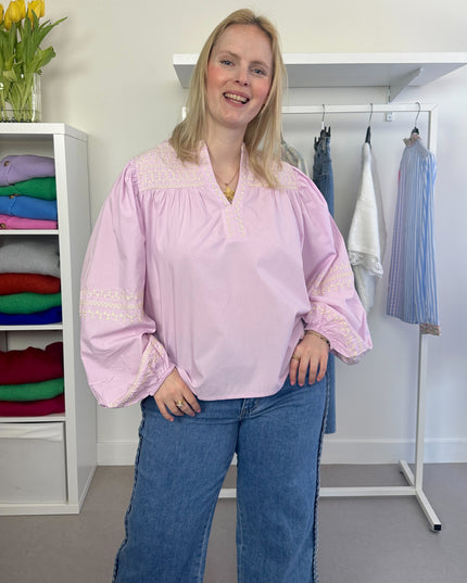Alexa Blouse Lila Yellow