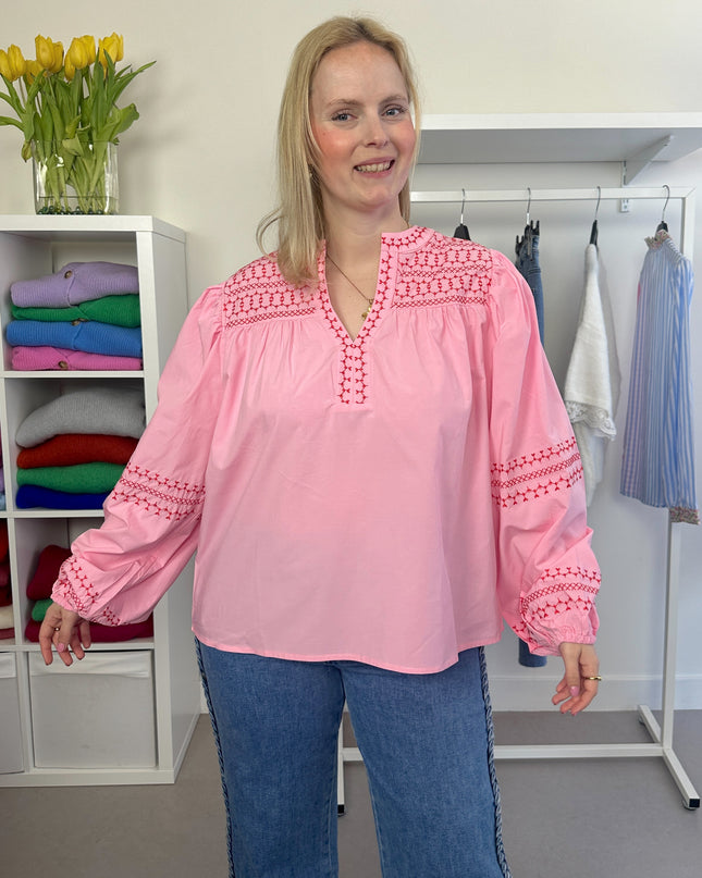 Alexa Blouse Pink Red