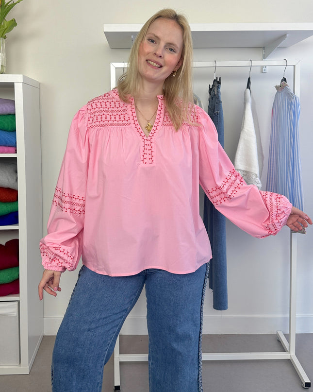 Alexa Blouse Pink Red