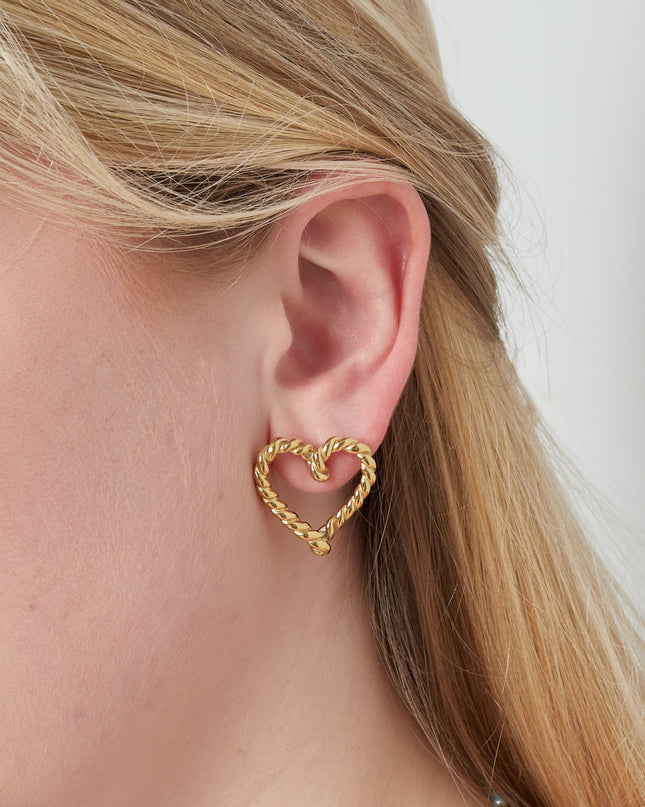 Oorbellen Twist Hearts