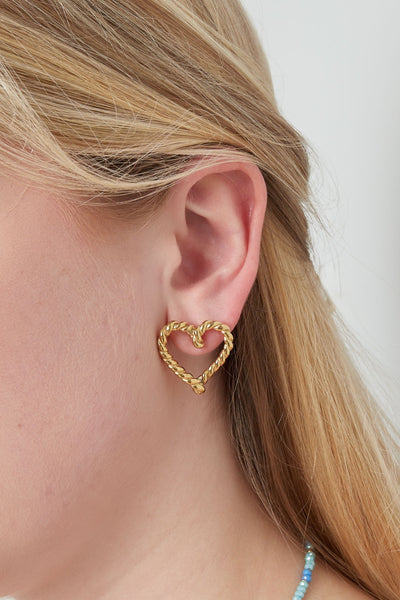 Oorbellen Twist Hearts