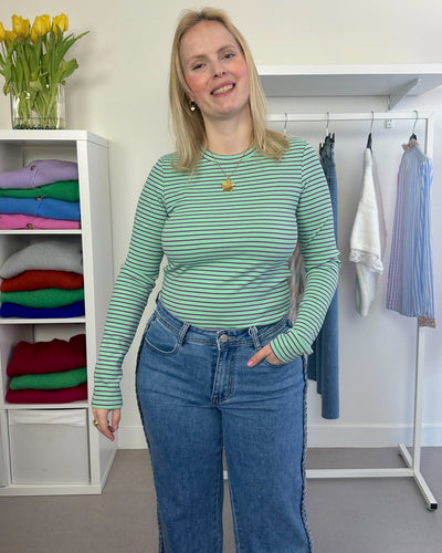 Striped Longsleeve Shirt Green Lilac