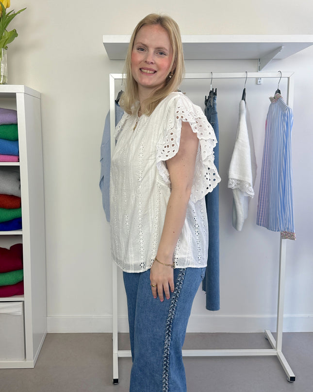 White Lacy Blouse