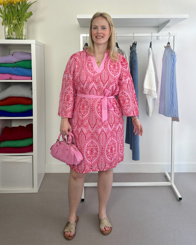 May Dress Pink Red