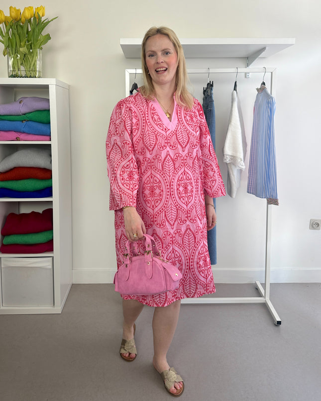 May Dress Pink Red