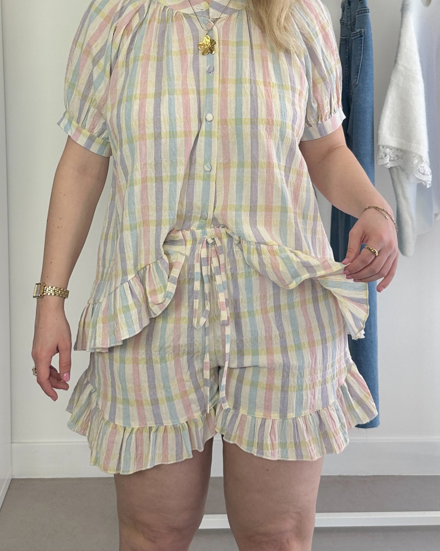 Pastel Checked Shorts