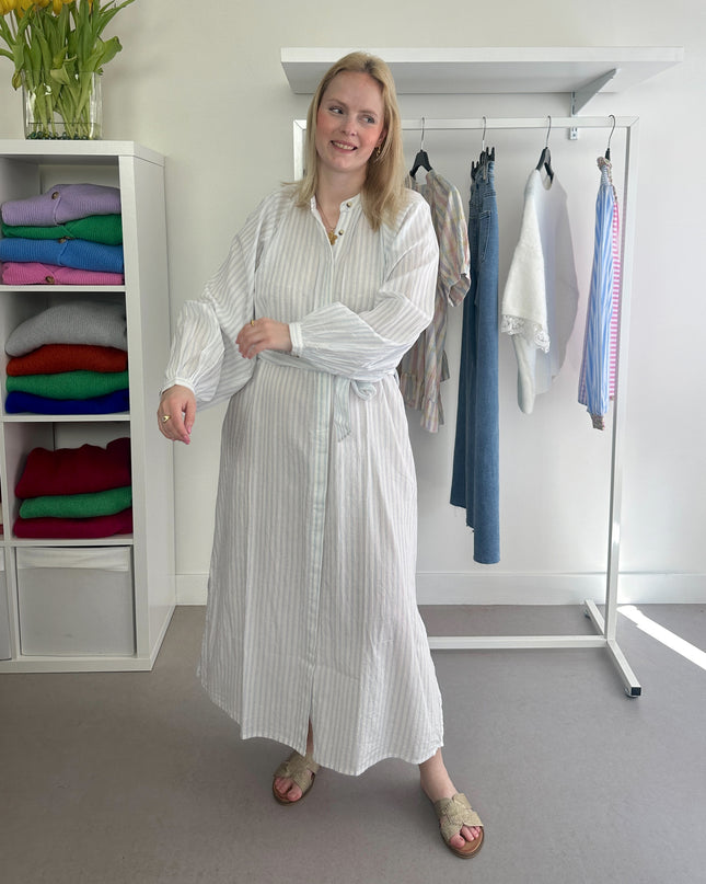 Maxi Shirt Dress Blue Stripe