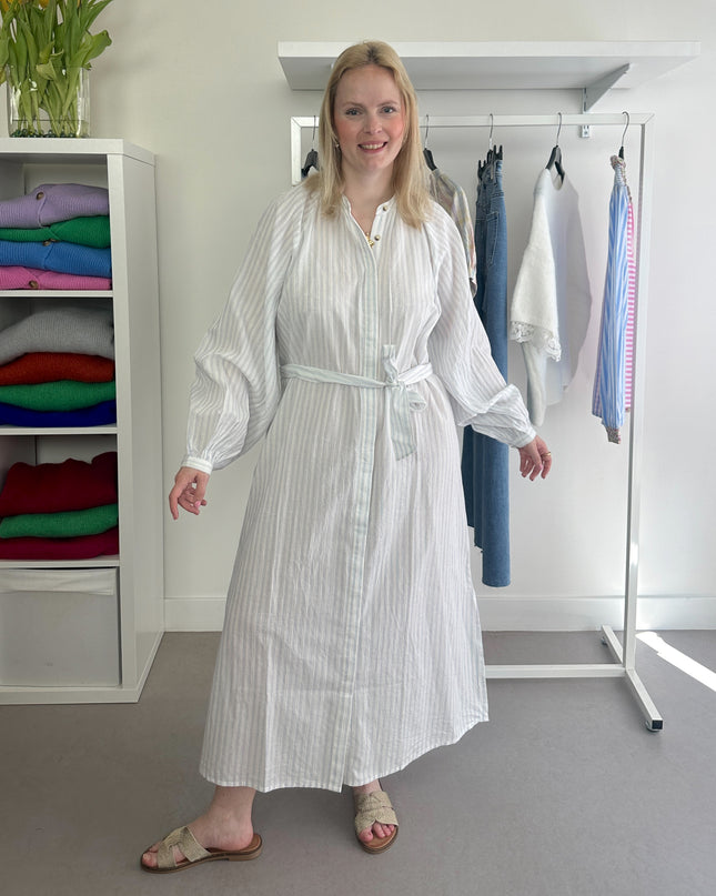 Maxi Shirt Dress Blue Stripe